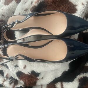 Kate Spade Glossy Midnight Slingback Heels